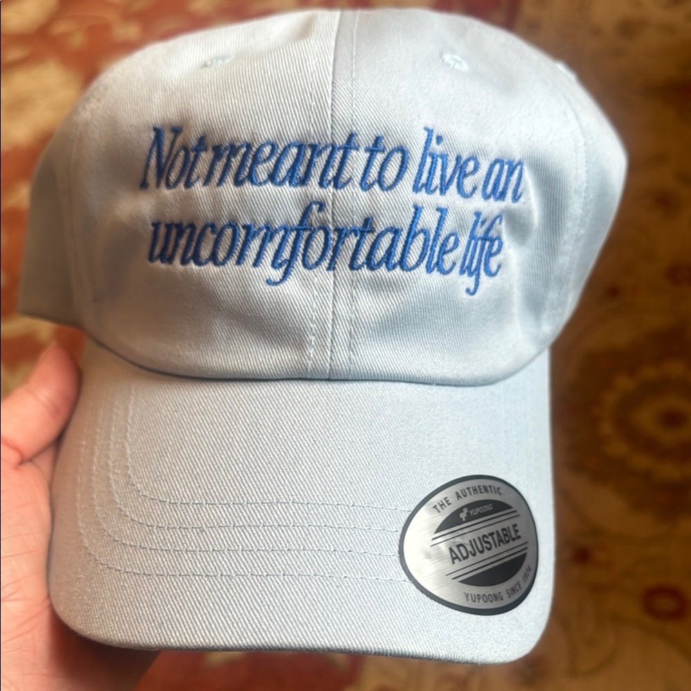 Light Blue Cap with Blue Embroidery